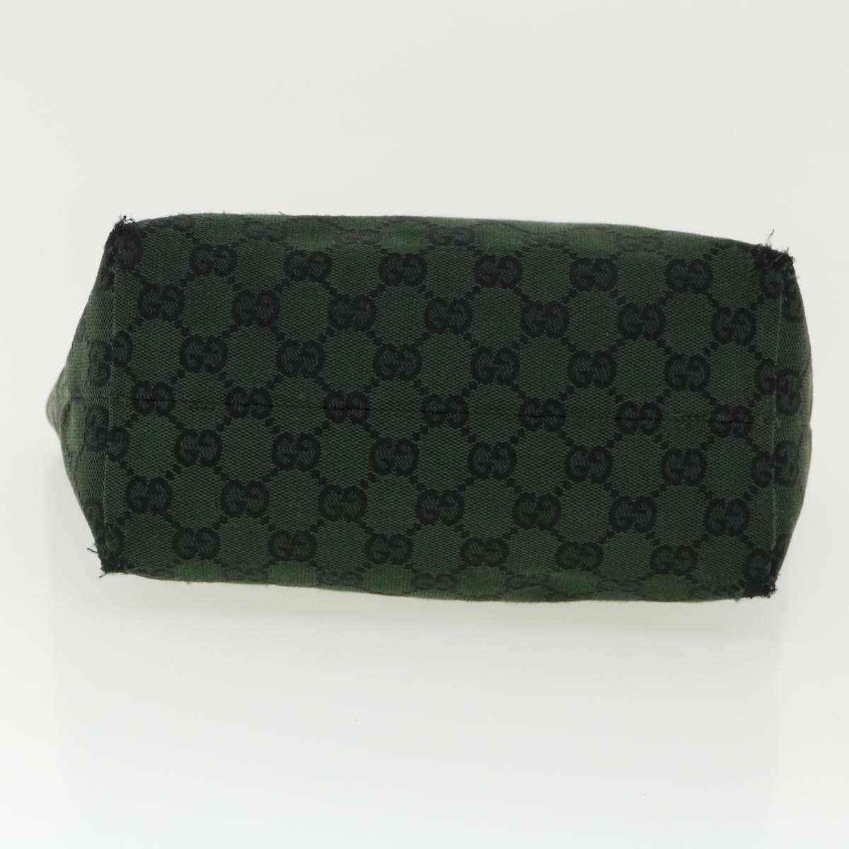 GUCCI GG Canvas Hand Bag Green 257249 Auth cl363