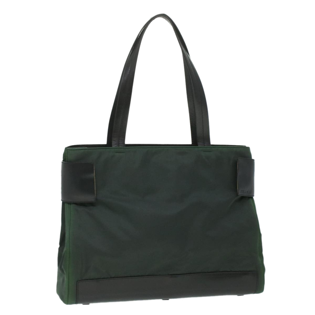 PRADA Tote Bag Nylon Green Auth cl375