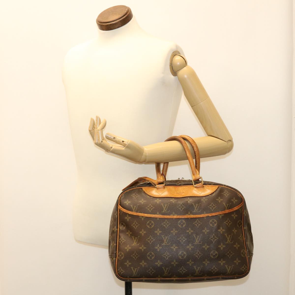 LOUIS VUITTON Monogram Deauville Hand Bag M47270 LV Auth cl377