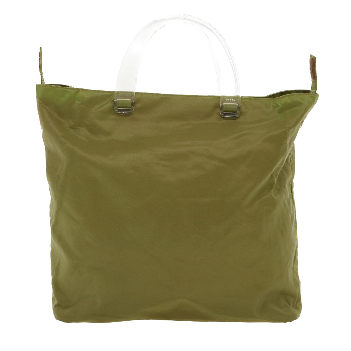 PRADA Hand Bag Nylon Khaki Auth cl412 - 0
