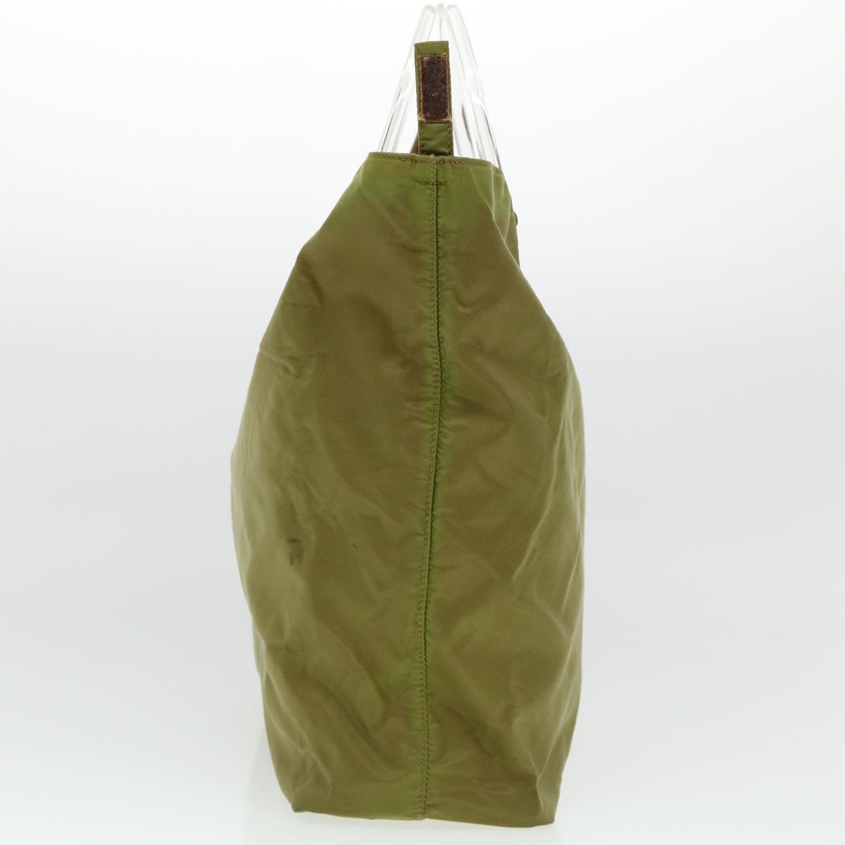 PRADA Hand Bag Nylon Khaki Auth cl412