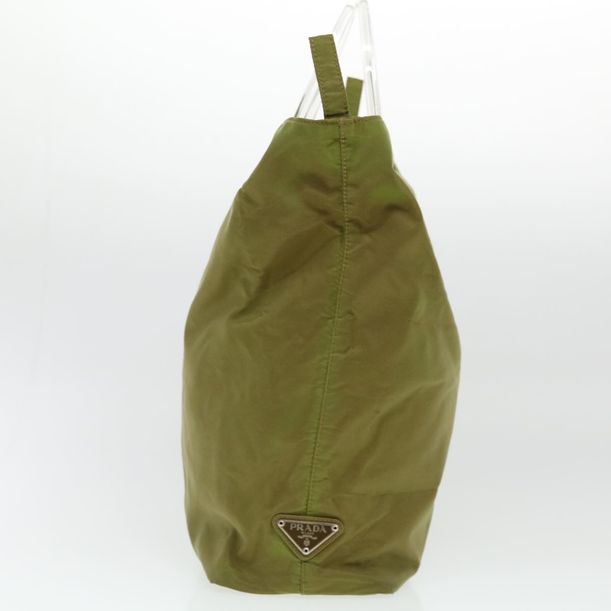PRADA Hand Bag Nylon Khaki Auth cl412