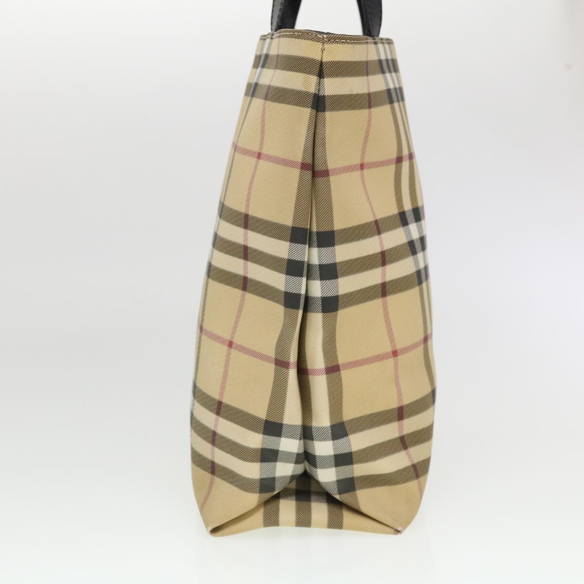 BURBERRY Nova Check Tote Bag Nylon Beige Auth cl443