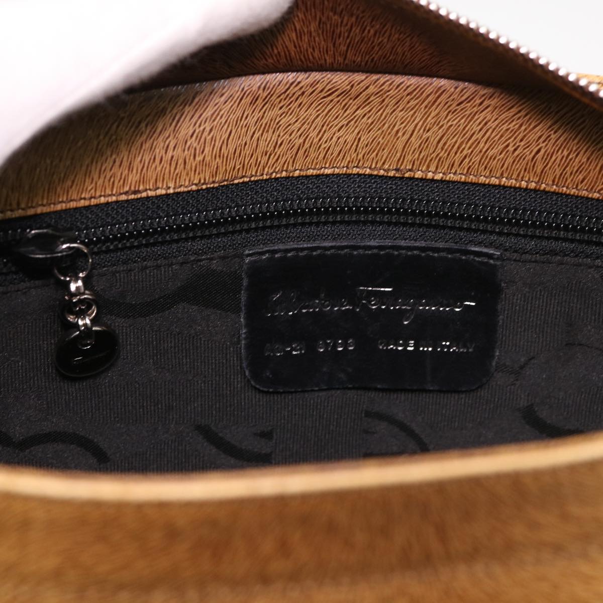 Salvatore Ferragamo Shoulder Bag Leather Brown AQ-21 8793 Auth cl453