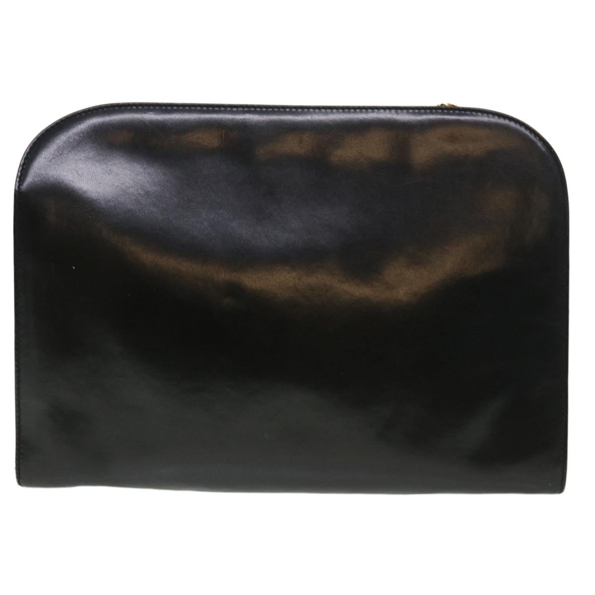 Salvatore Ferragamo Chain Shoulder Bag Leather Black P 21 0587 Auth cl459 - 0