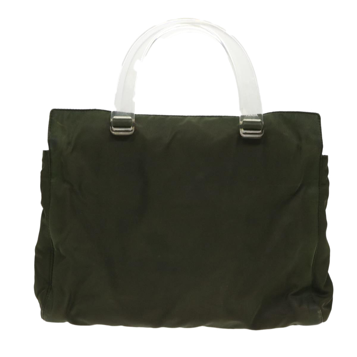 PRADA Hand Bag Nylon Khaki Auth cl475 - 0