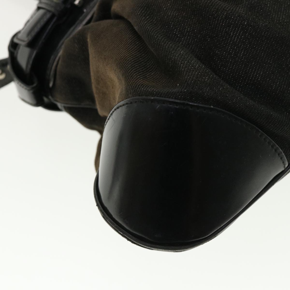 Salvatore Ferragamo Shoulder Bag Canvas Black AB-21 8431 Auth cl488