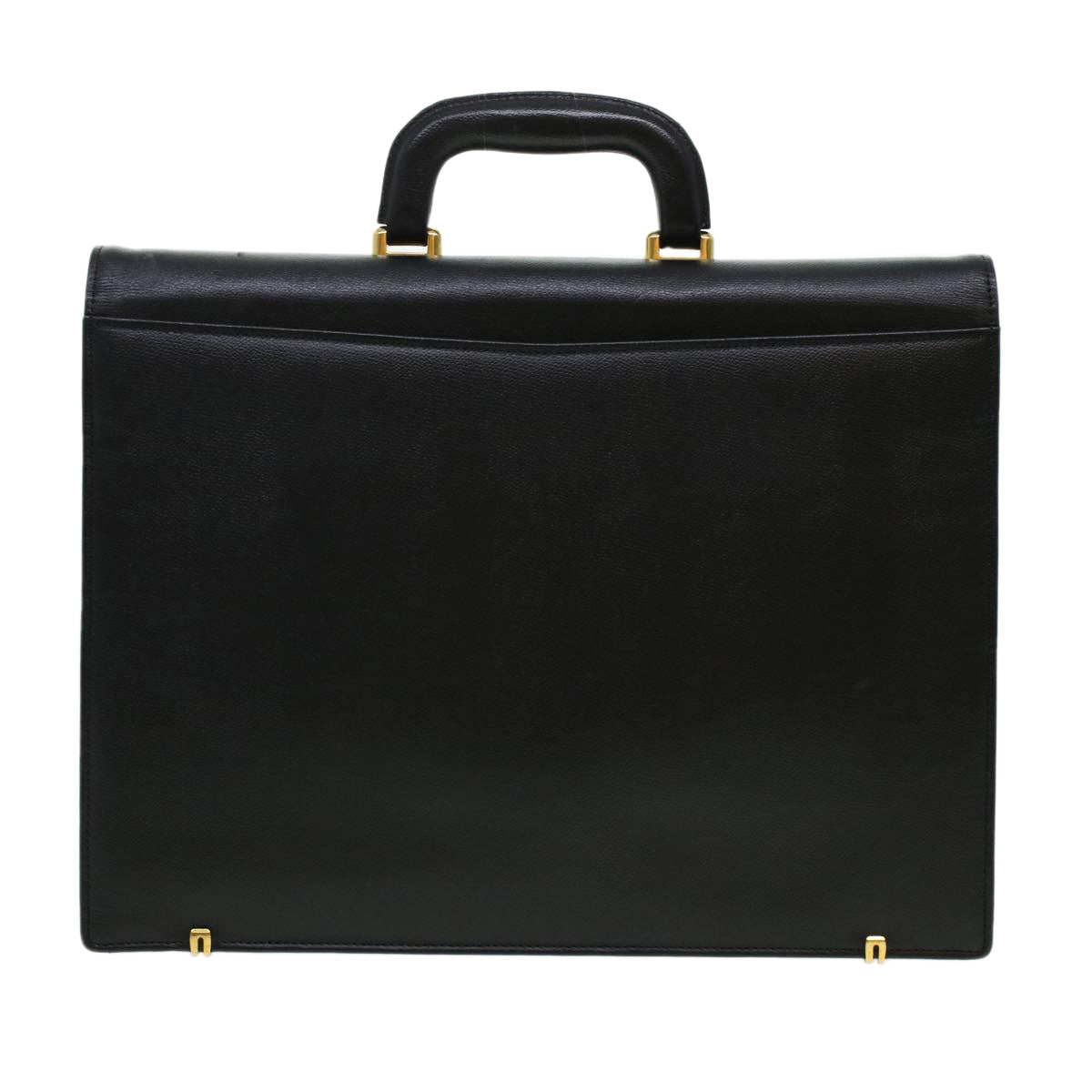 SAINT LAURENT Business Bag Leather Black Auth cl498 - 0