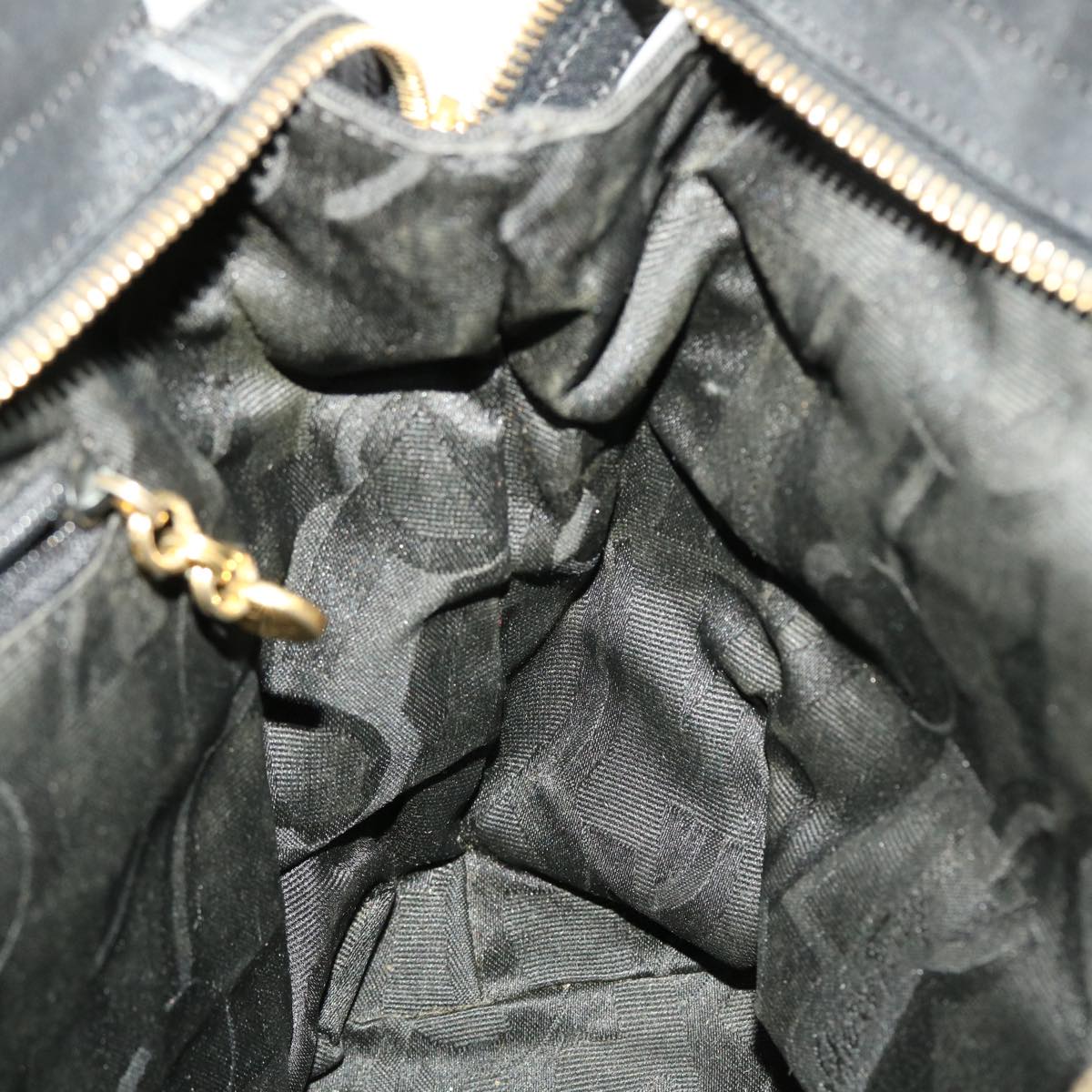 Salvatore Ferragamo Hand Bag Nylon Black AU-21-5251 Auth cl499