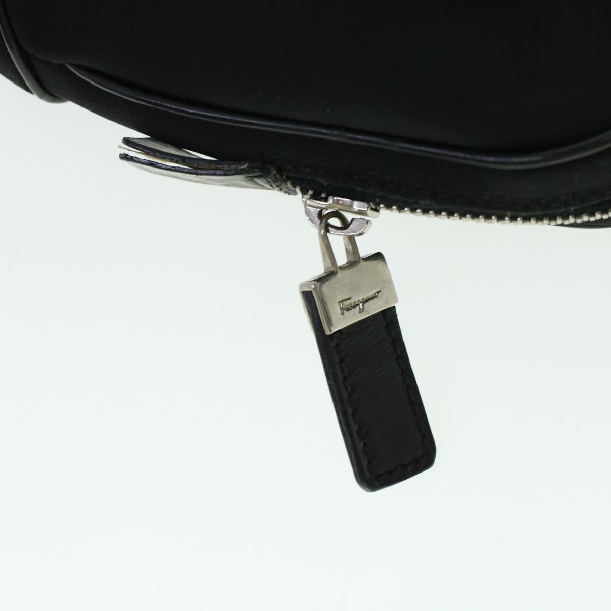 Salvatore Ferragamo Hand Bag Nylon Black Auth cl500
