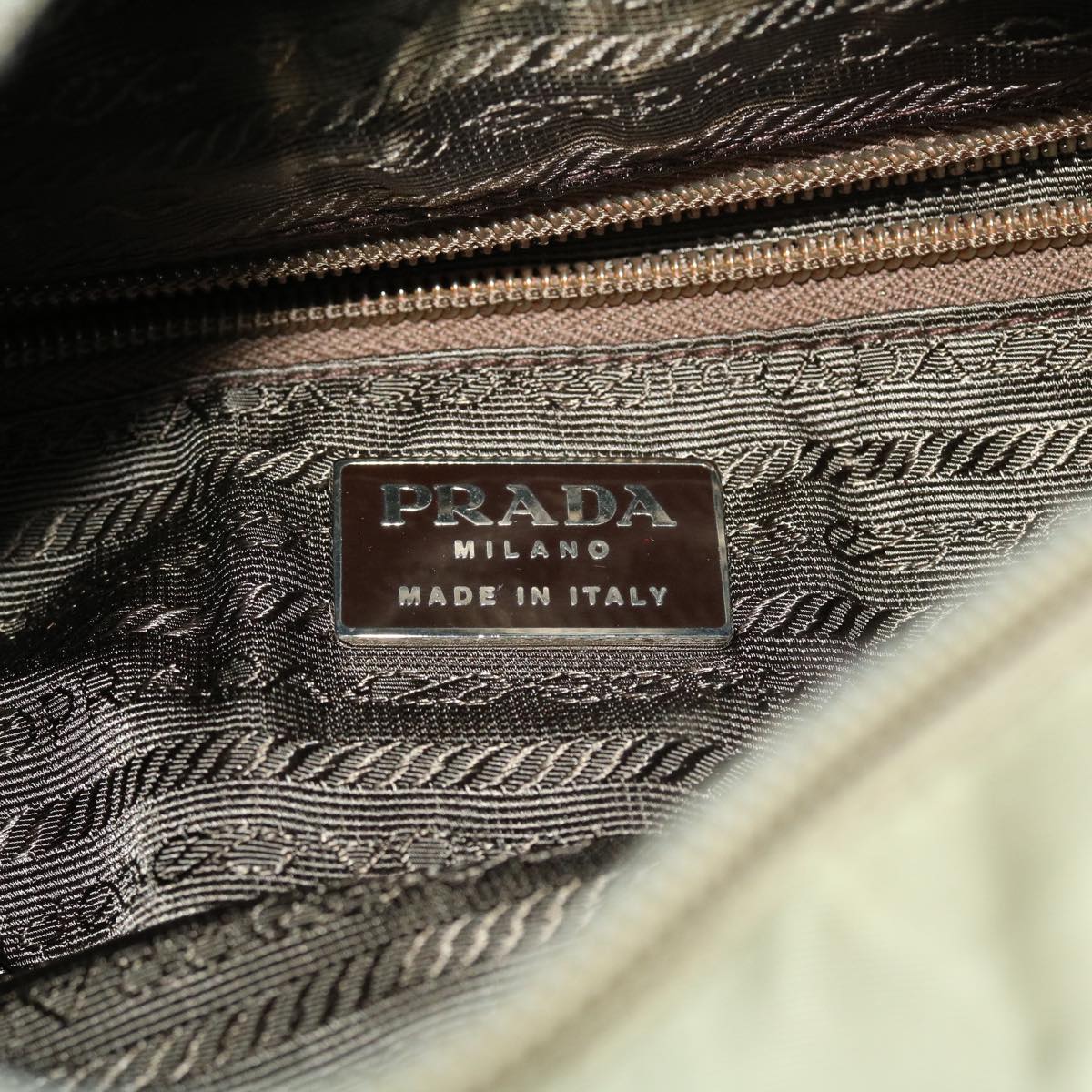 PRADA Shoulder Bag Nylon Khaki Auth cl510