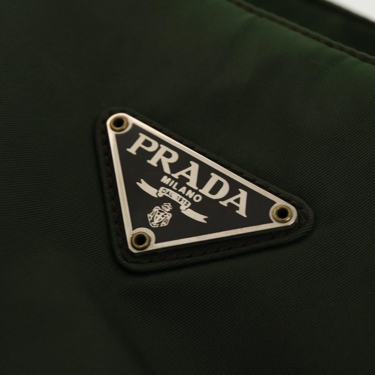 PRADA Shoulder Bag Nylon Green Auth cl513