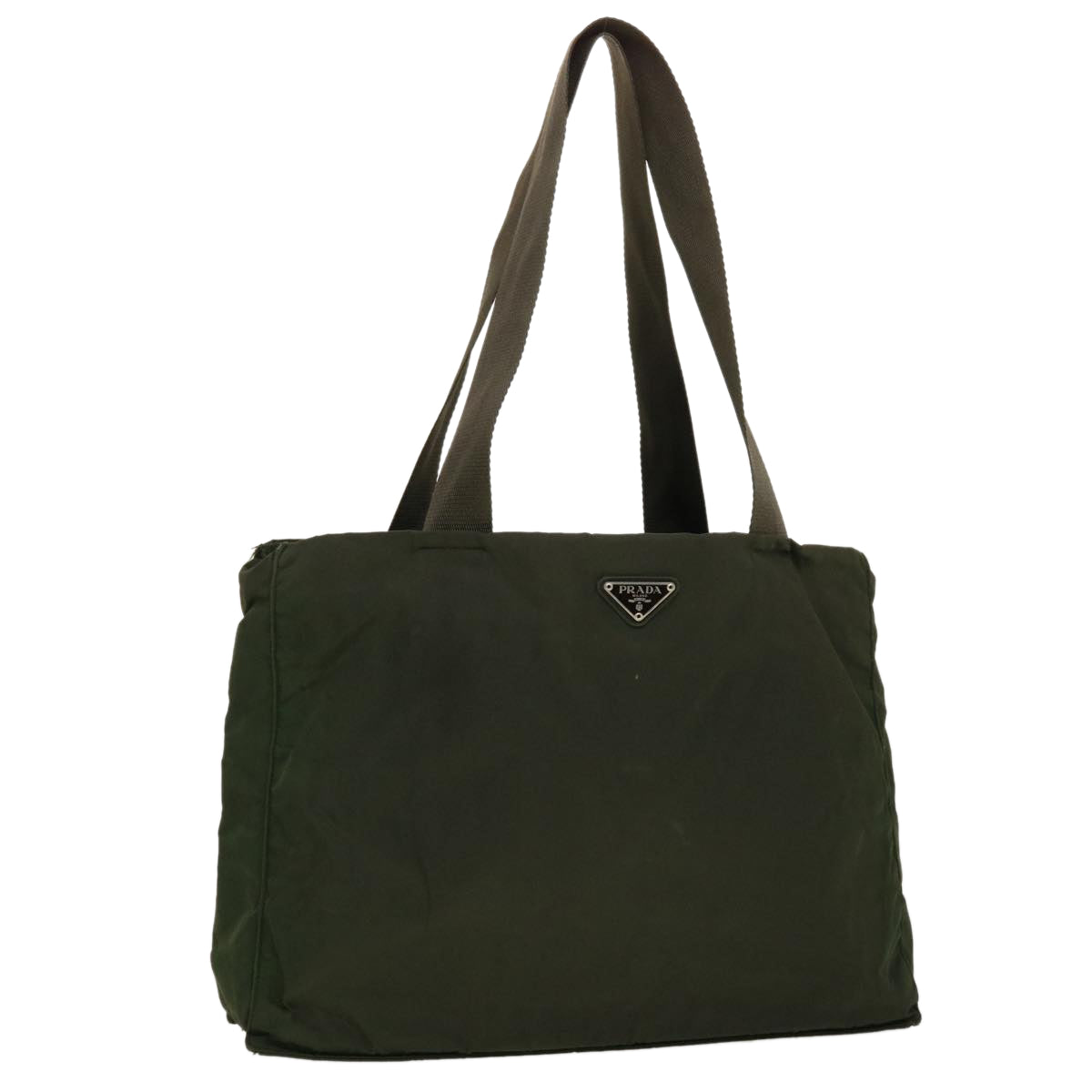 PRADA Shoulder Bag Nylon Khaki Auth cl514