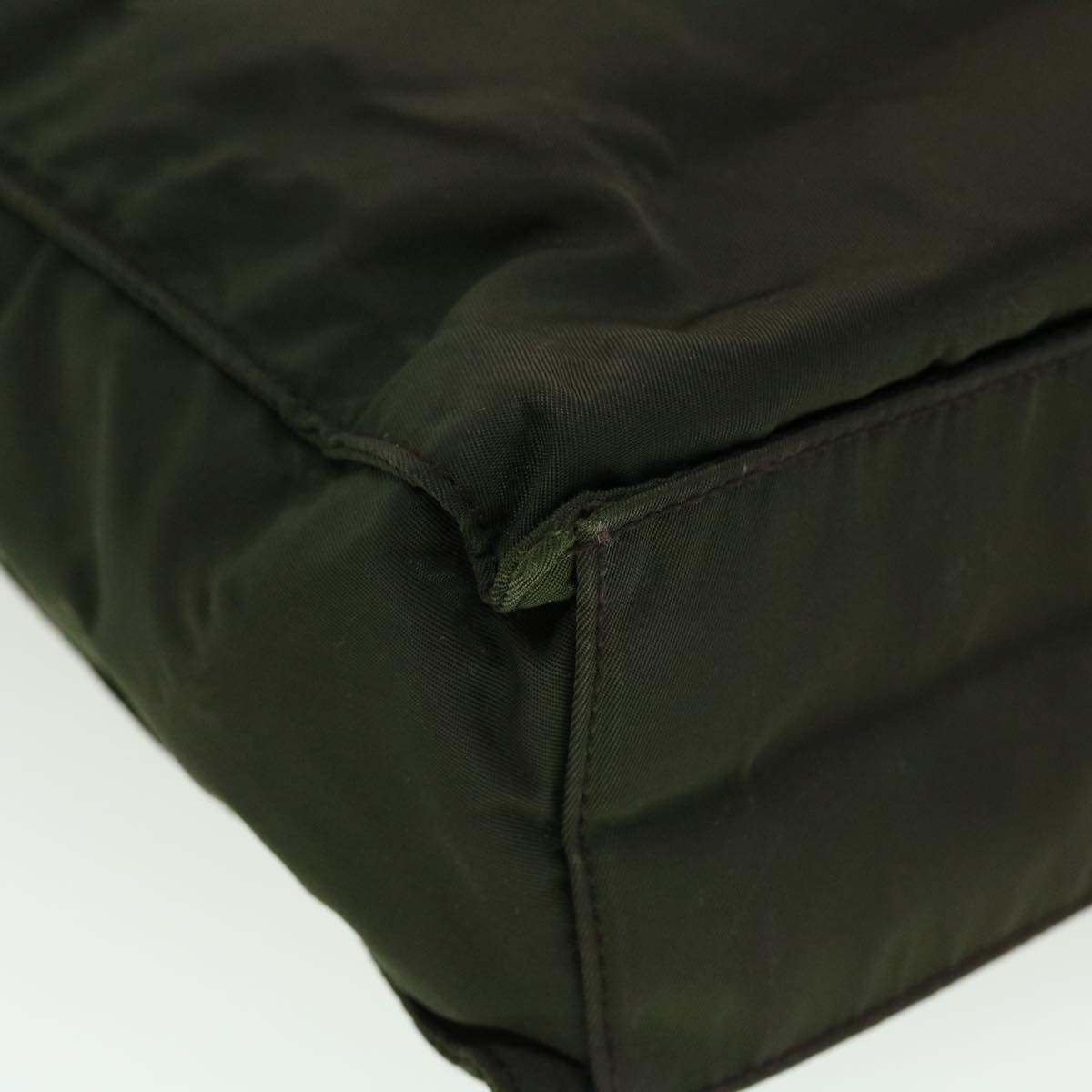 PRADA Shoulder Bag Nylon Khaki Auth cl514