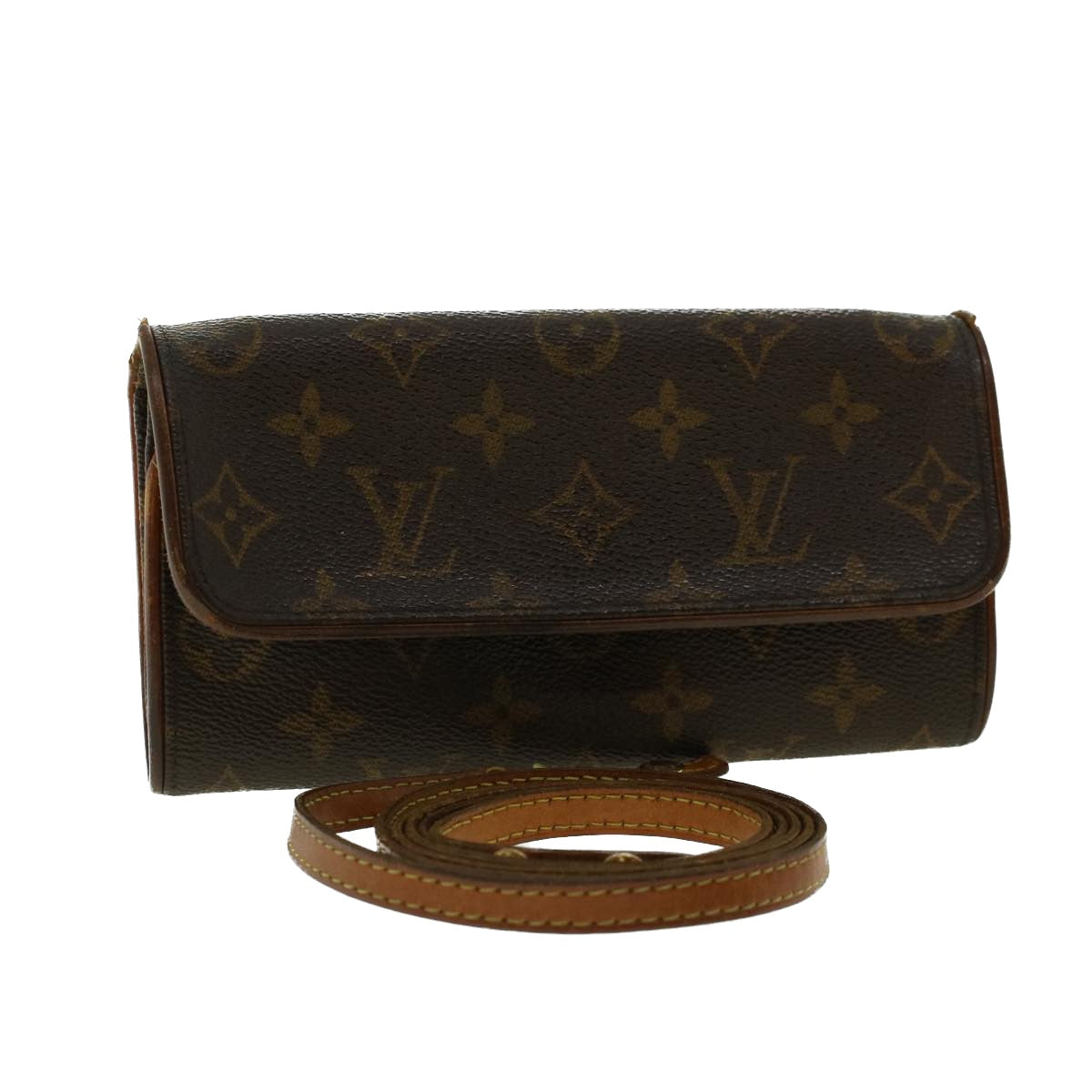 LOUIS VUITTON Monogram Pochette Twin PM Shoulder Bag M51854 LV Auth cl521