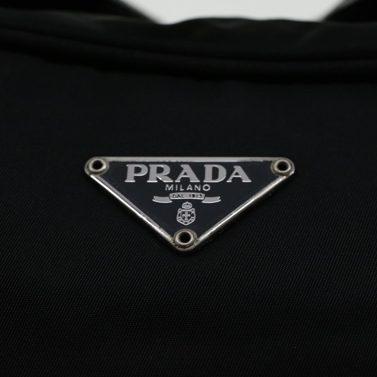 PRADA Hand Bag Nylon Black Auth cl532