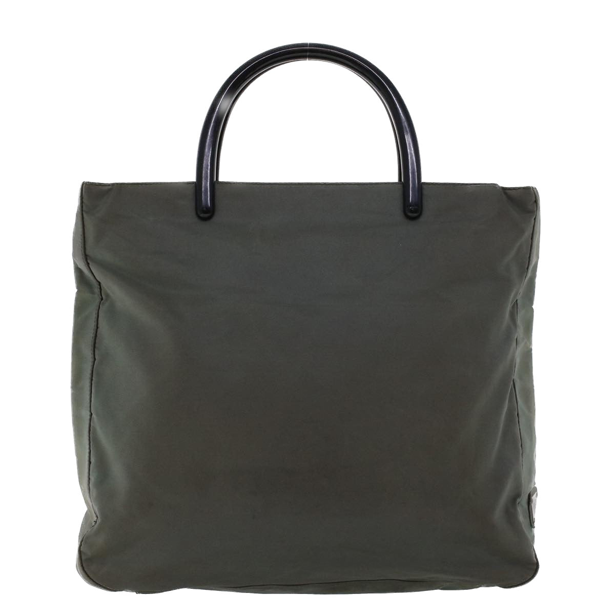 PRADA Hand Bag Nylon Gray Auth cl560