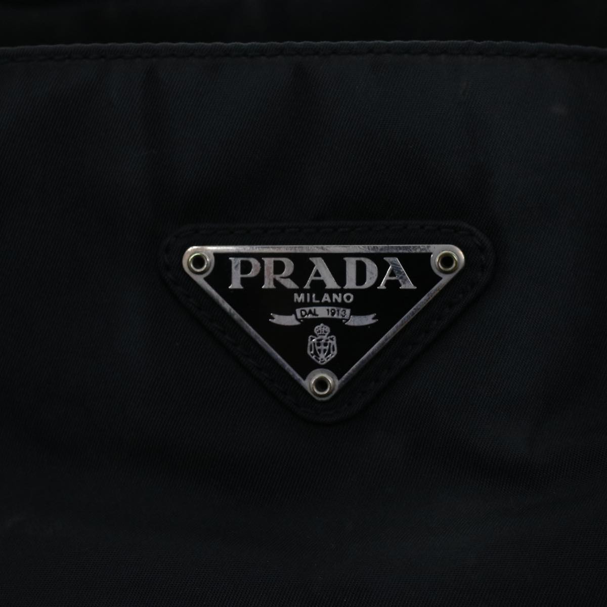 PRADA Hand Bag Nylon Black Auth cl565