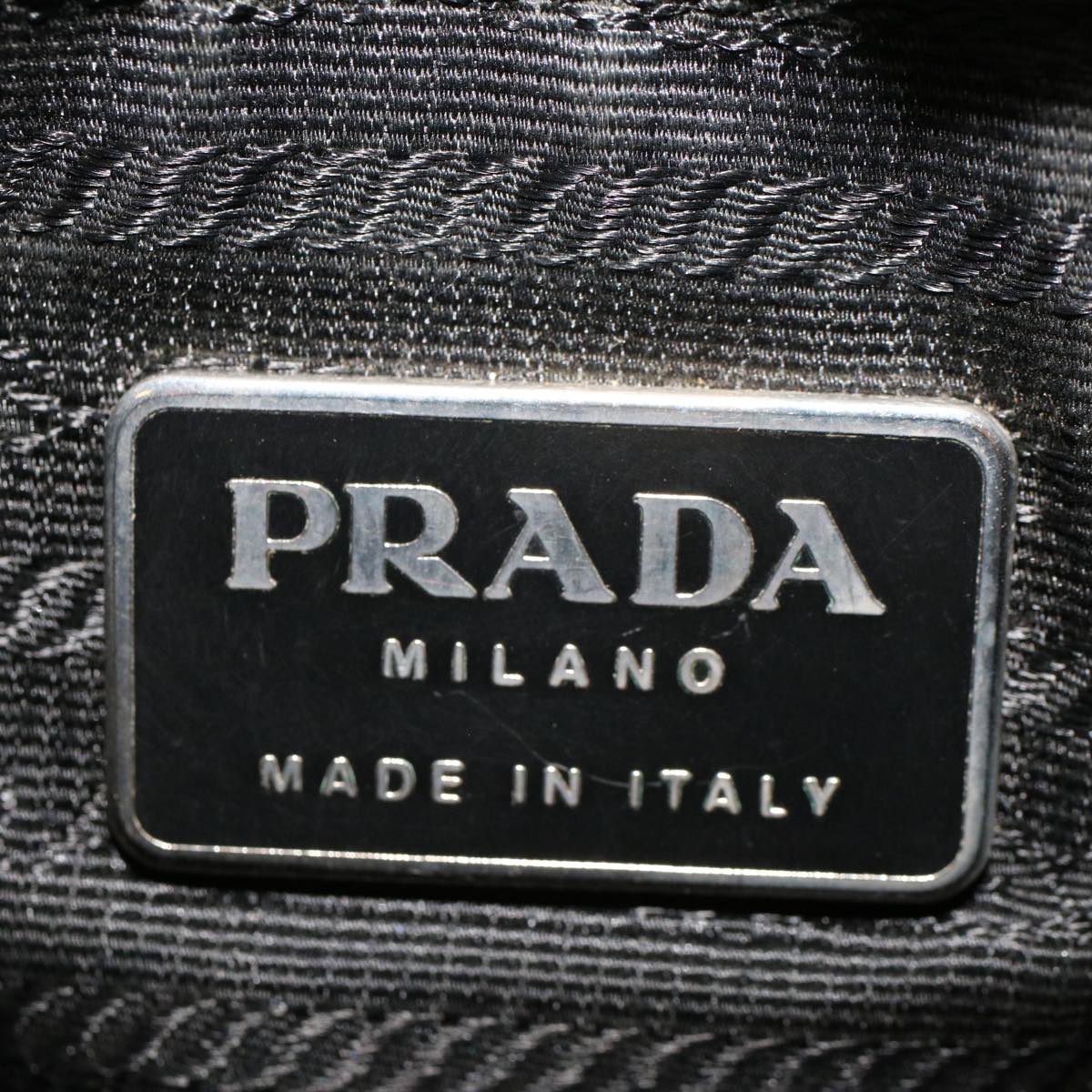 PRADA Hand Bag Nylon Black Auth cl565