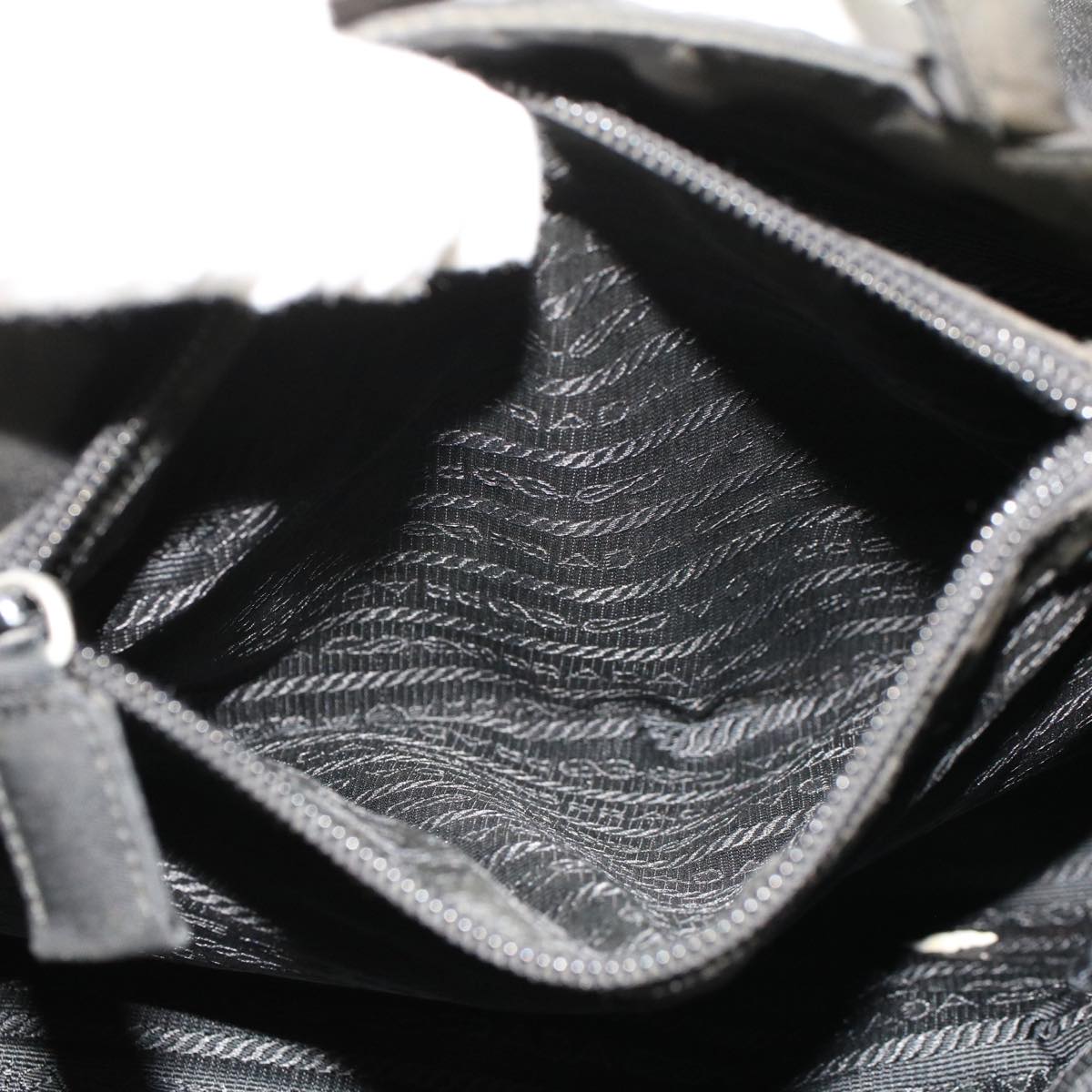 PRADA Hand Bag Nylon Black Auth cl565