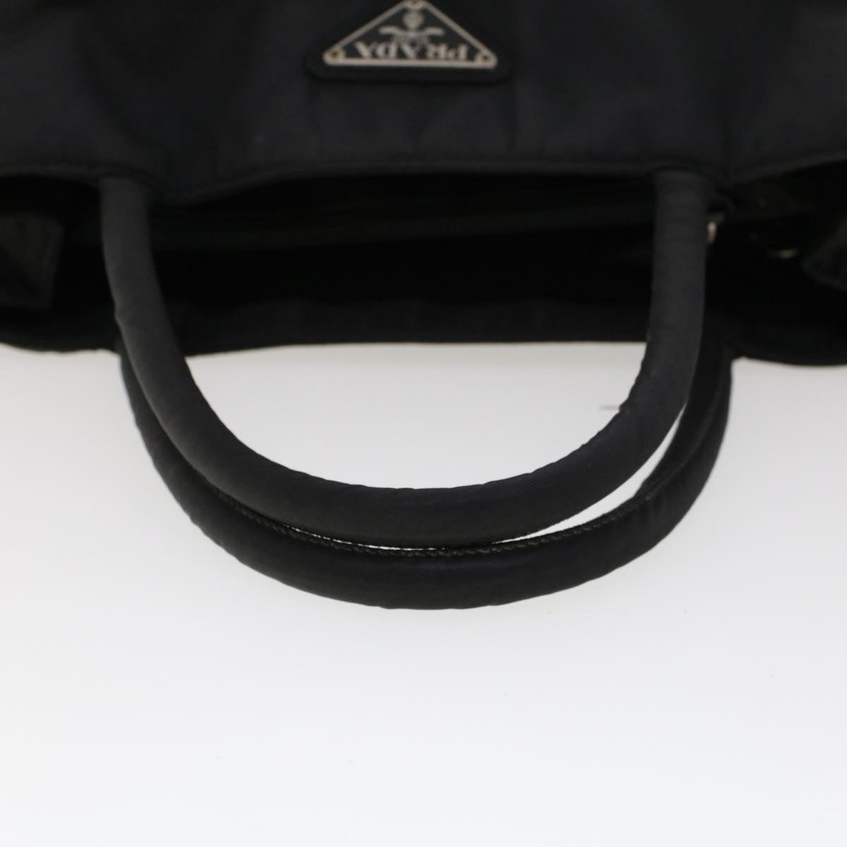 PRADA Hand Bag Nylon Black Auth cl565