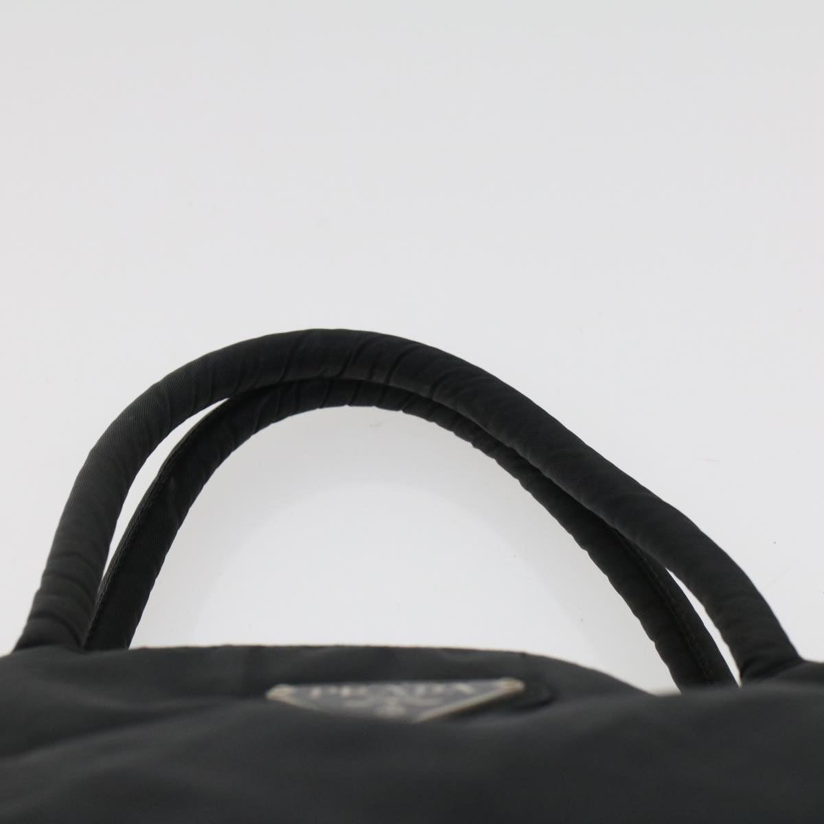 PRADA Hand Bag Nylon Black Auth cl565