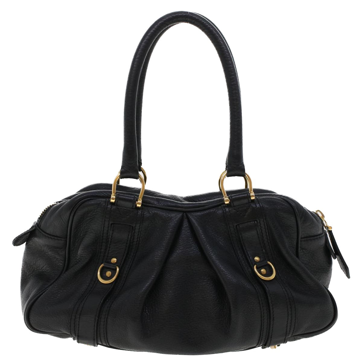 BURBERRY Shoulder Bag Leather Black Auth cl572 - 0