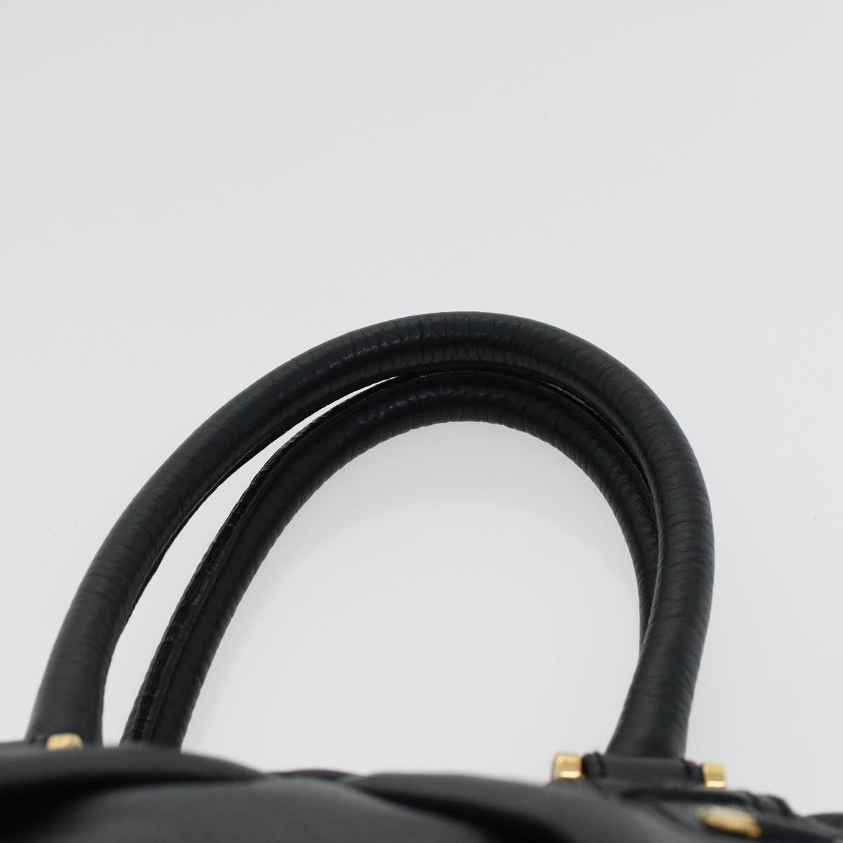 BURBERRY Shoulder Bag Leather Black Auth cl572