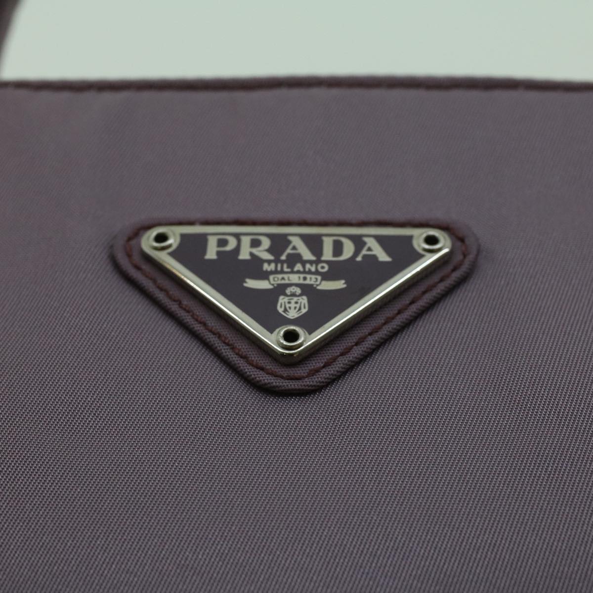 PRADA Hand Bag Nylon Purple Auth cl574