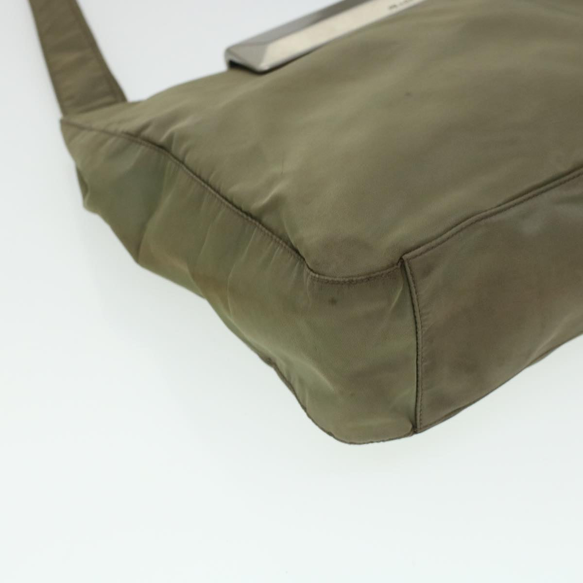 PRADA Shoulder Bag Nylon Khaki Auth cl580