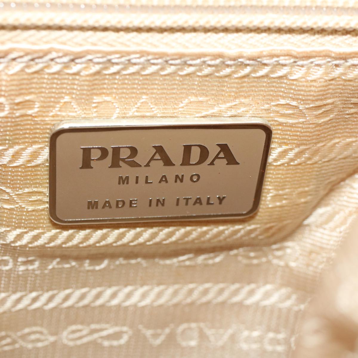 PRADA Backpack Nylon Beige Auth cl587