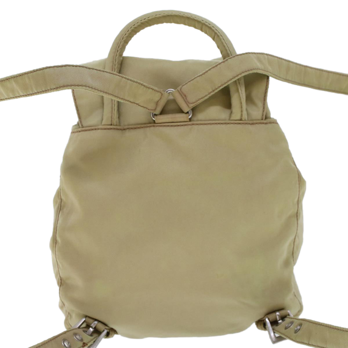 PRADA Backpack Nylon Beige Auth cl587 - 0