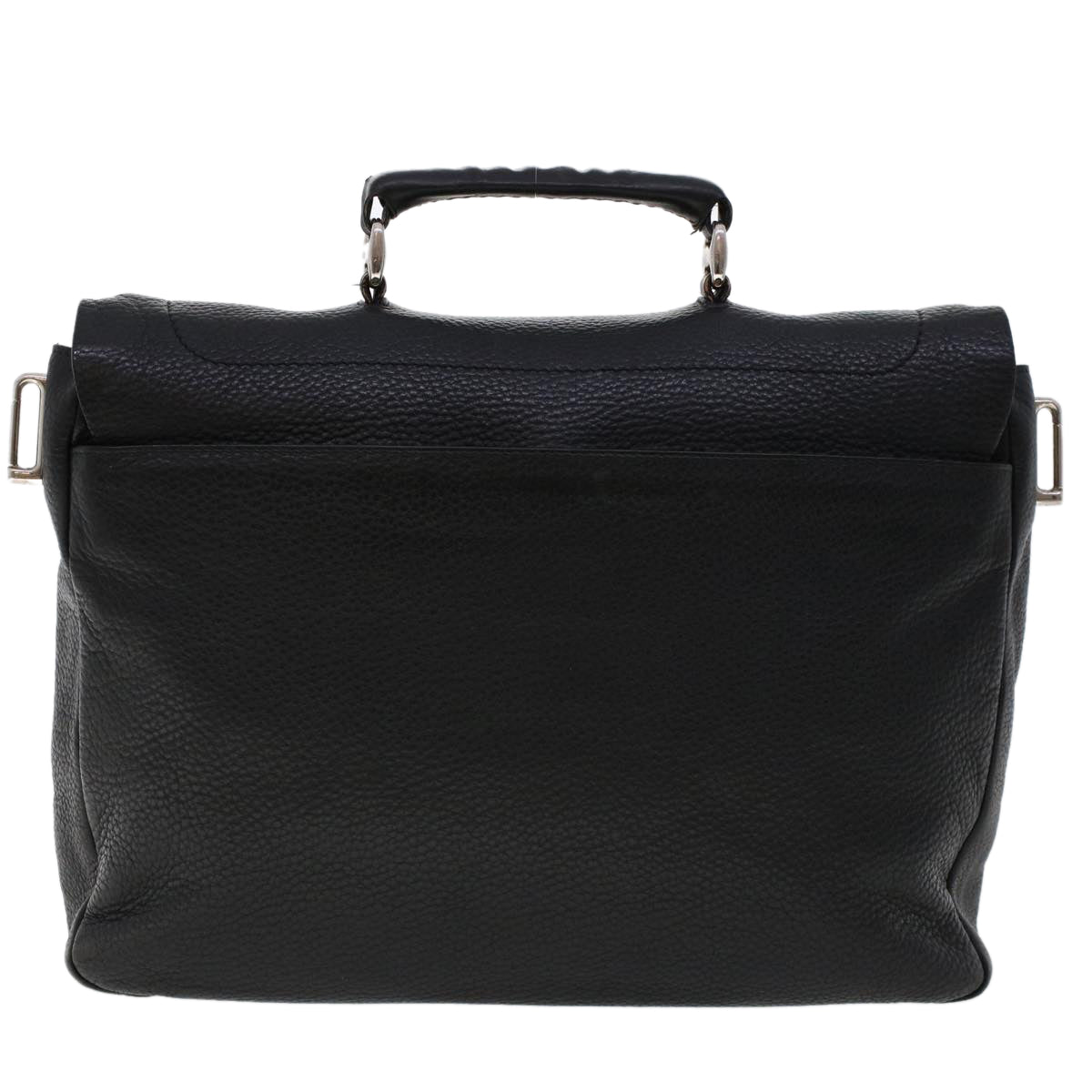 BALLY Hand Bag Leather 2way Shoulder Bag Black Auth cl613 - 0