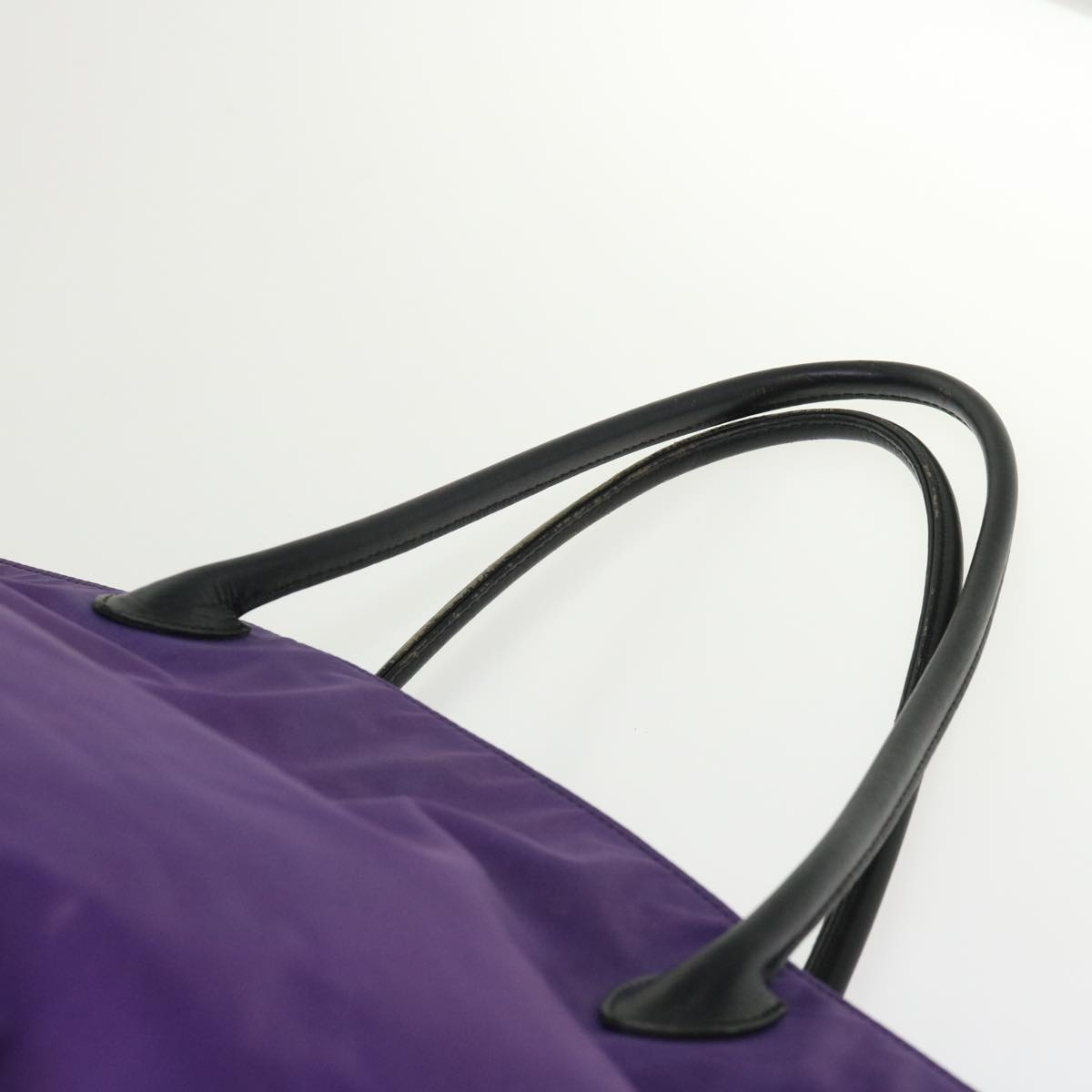 Burberrys Nova Check Tote Bag Nylon Purple Auth cl623
