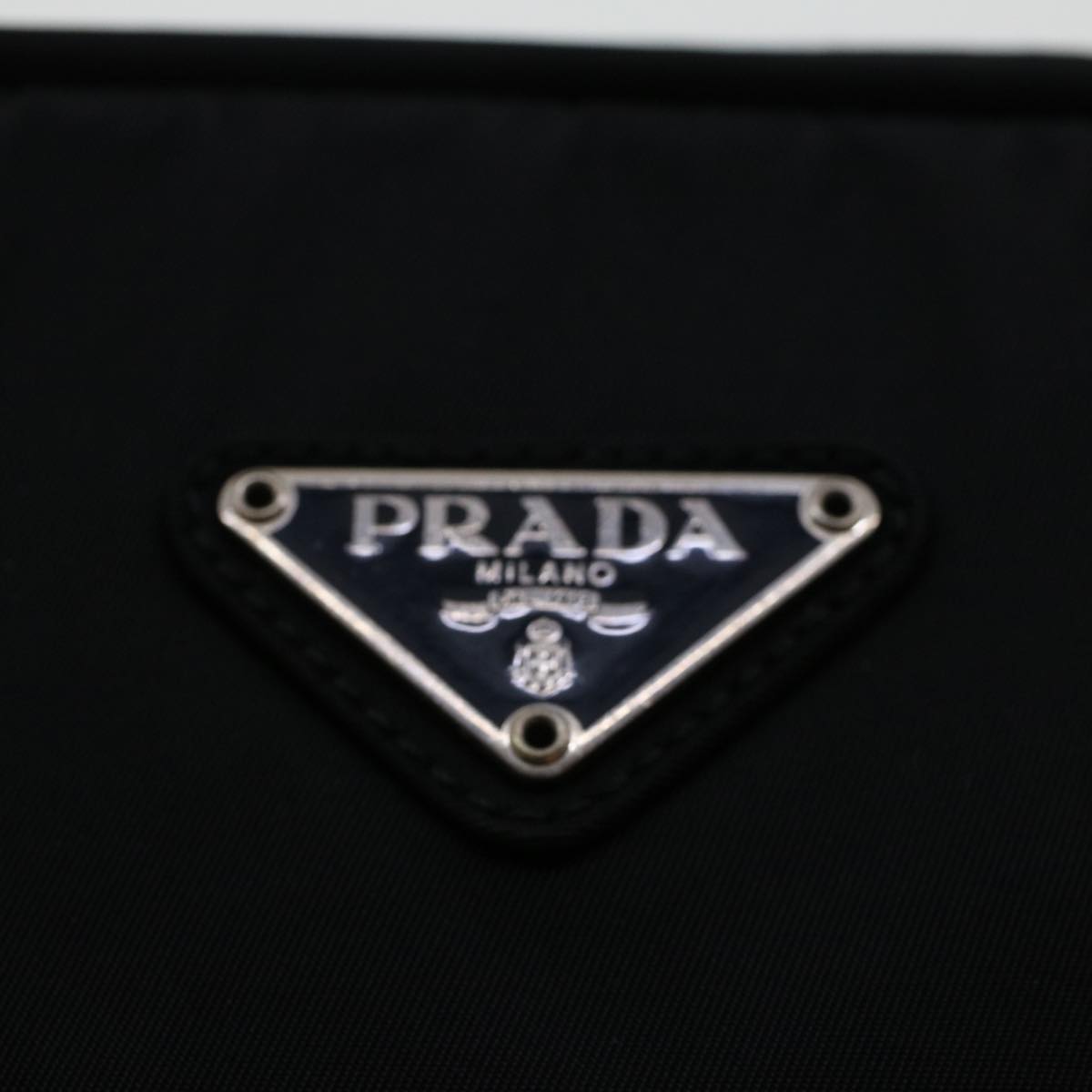 PRADA Hand Bag Nylon Black Auth cl627