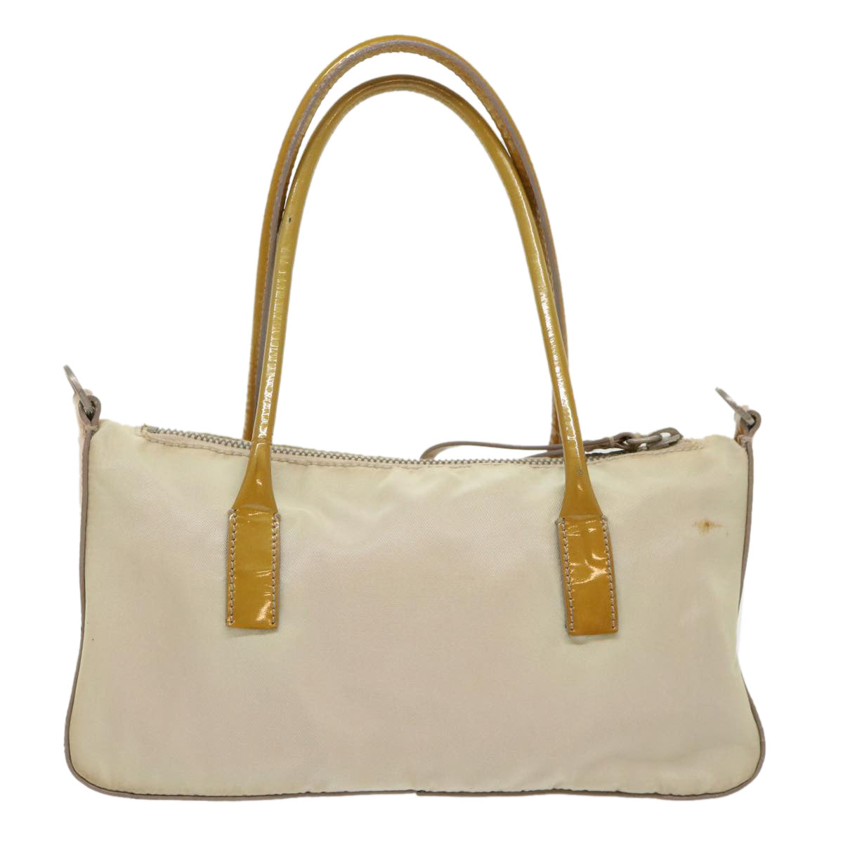 PRADA Hand Bag Nylon 2way Shoulder Bag Beige Auth cl637 - 0