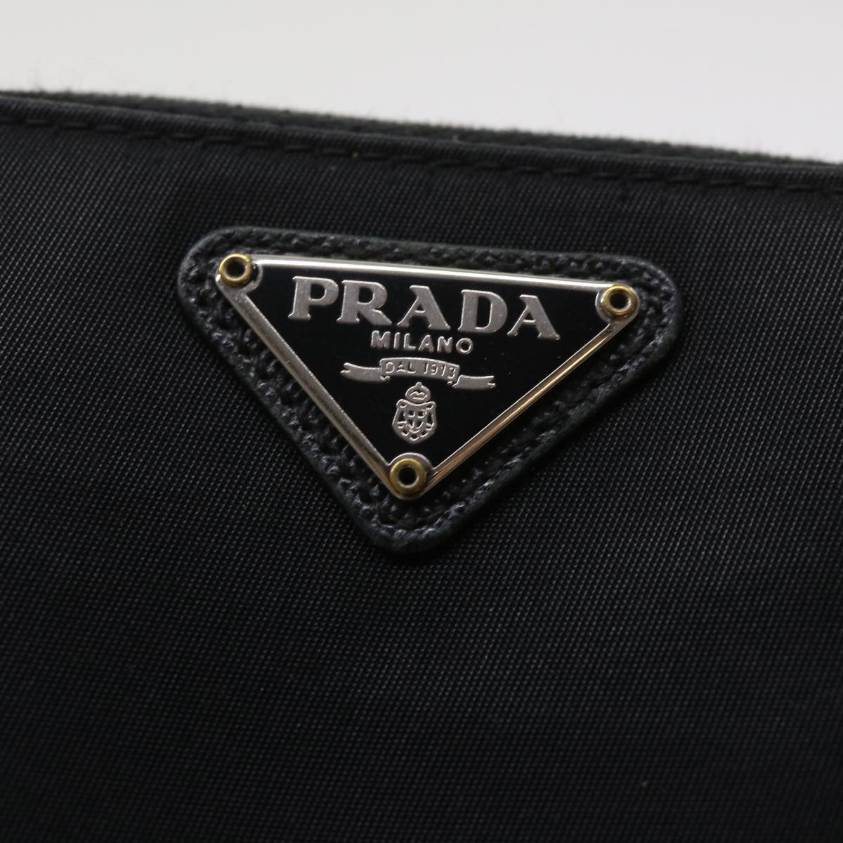 PRADA Wallet Nylon Black Auth cl646