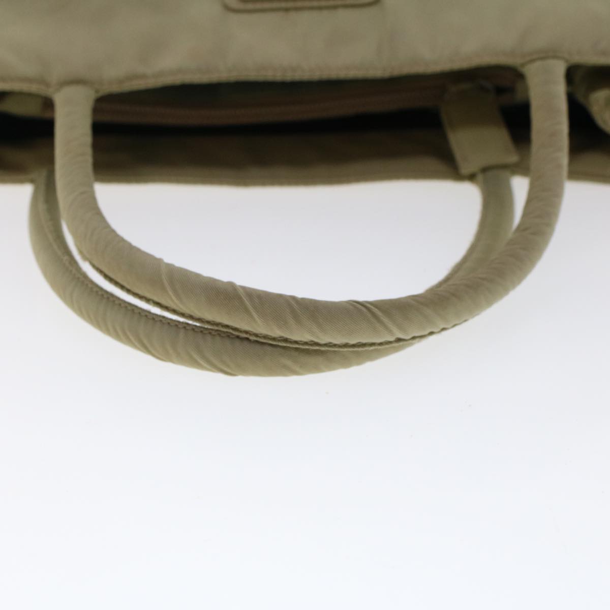 PRADA Hand Bag Nylon Khaki Auth cl650