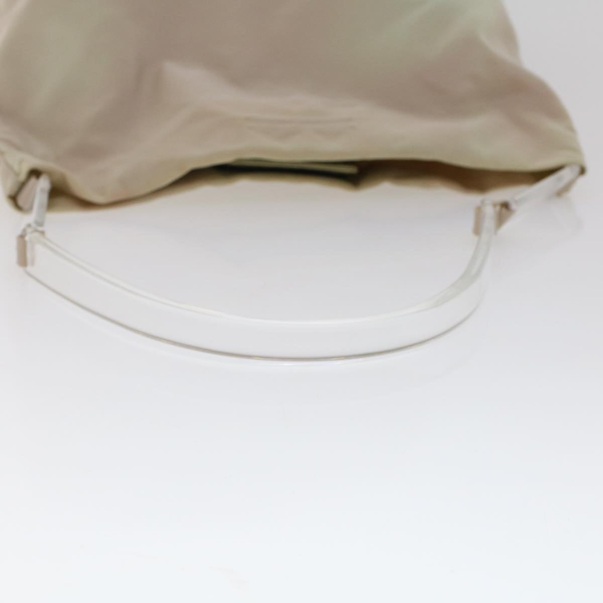 PRADA Shoulder Bag Nylon Beige Auth cl652