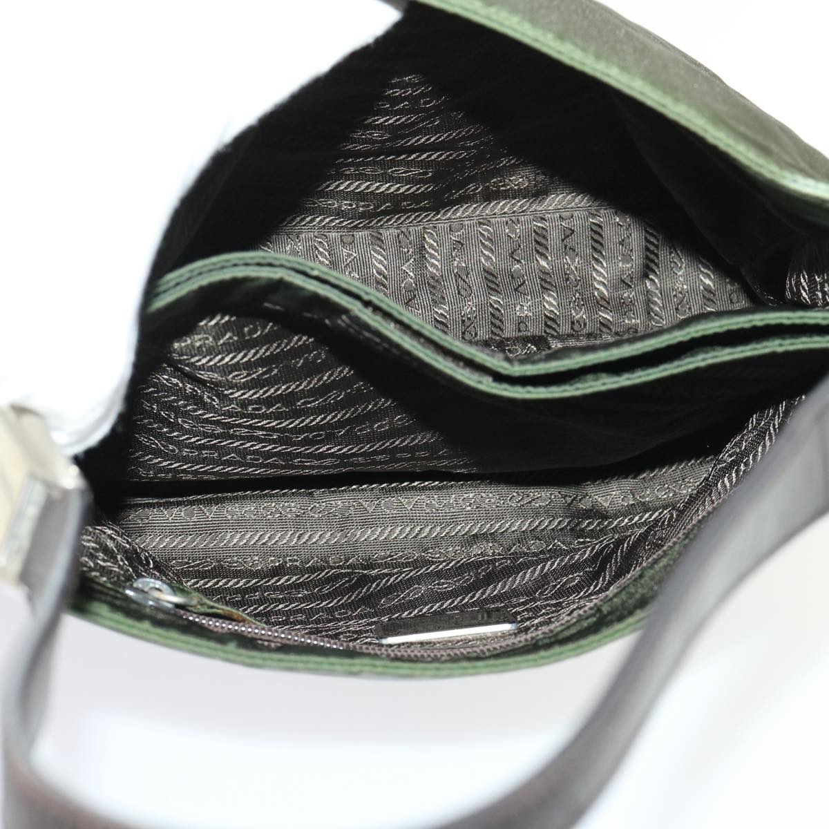PRADA Shoulder Bag Nylon Green Auth cl654