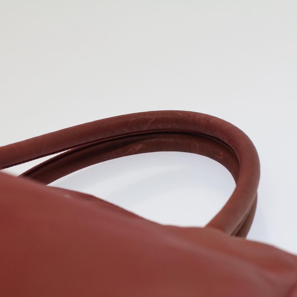 PRADA Hand Bag Nylon Red Auth cl678