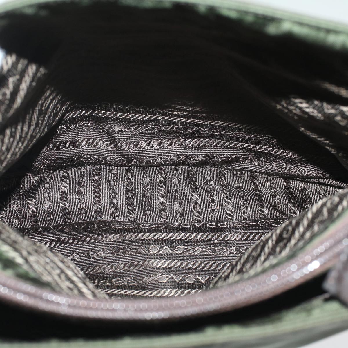 PRADA Shoulder Bag Nylon Green Auth cl681