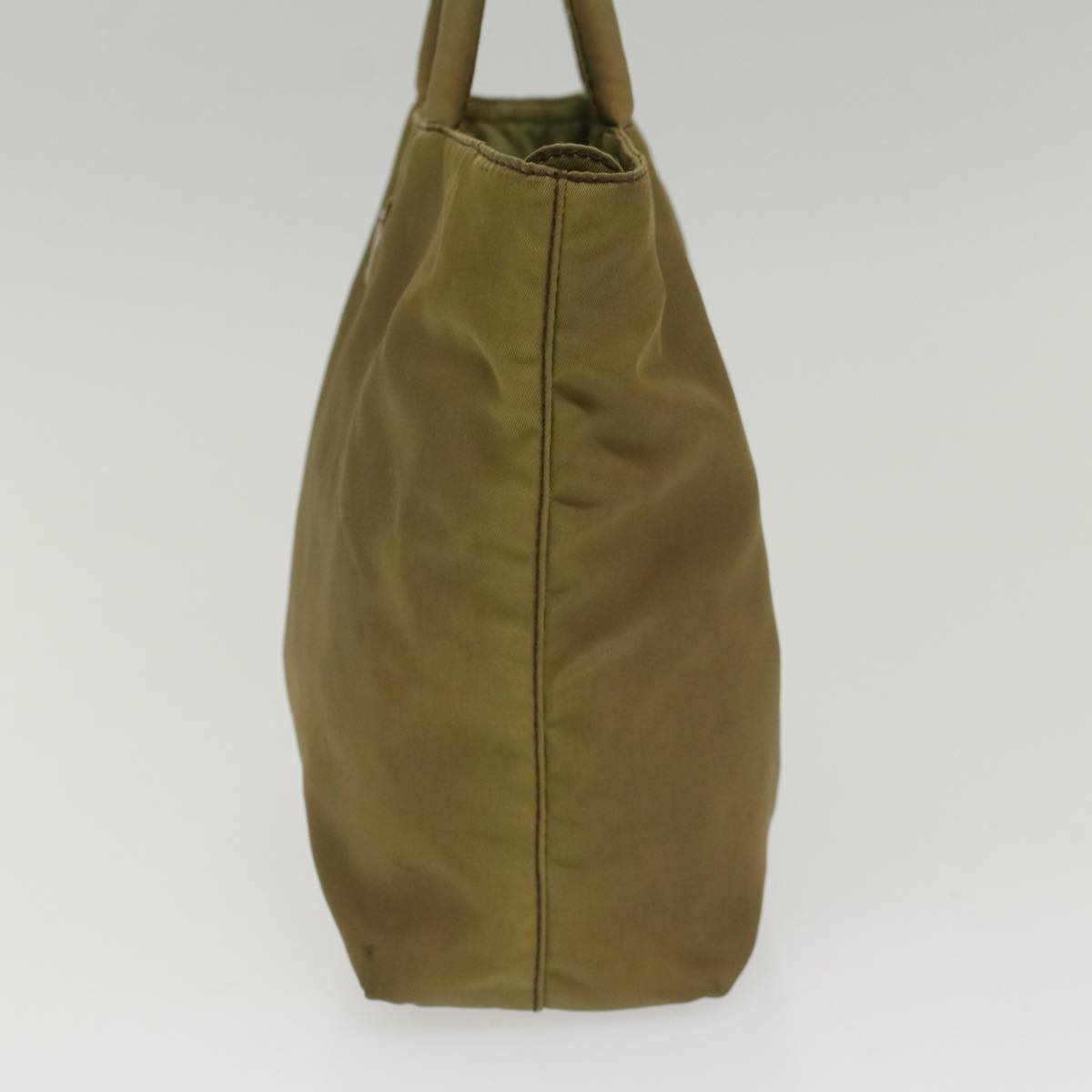 PRADA Hand Bag Nylon Khaki Auth cl685