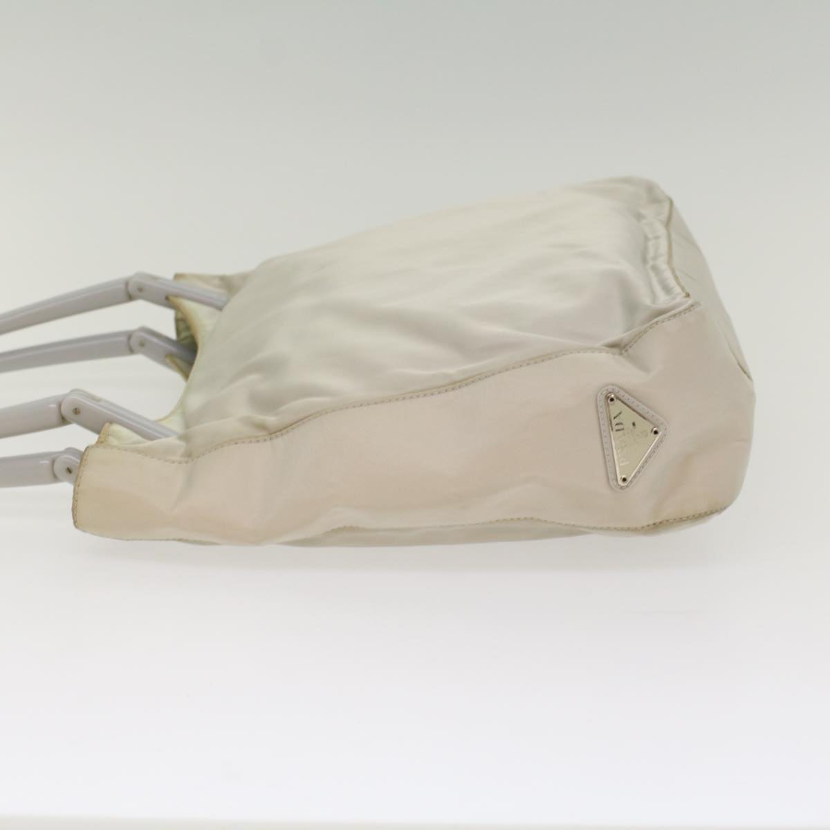 PRADA Shoulder Bag Nylon White Auth cl689