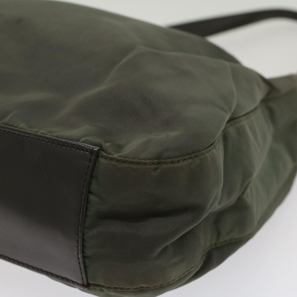 PRADA Shoulder Bag Nylon Khaki Auth cl699