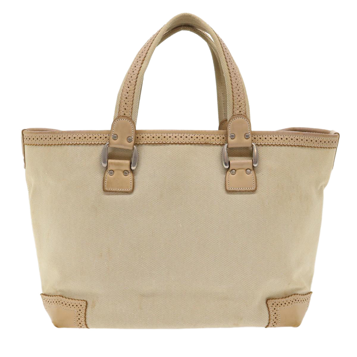 BURBERRY Blue Label Tote Bag Canvas Beige Auth cl708 - 0