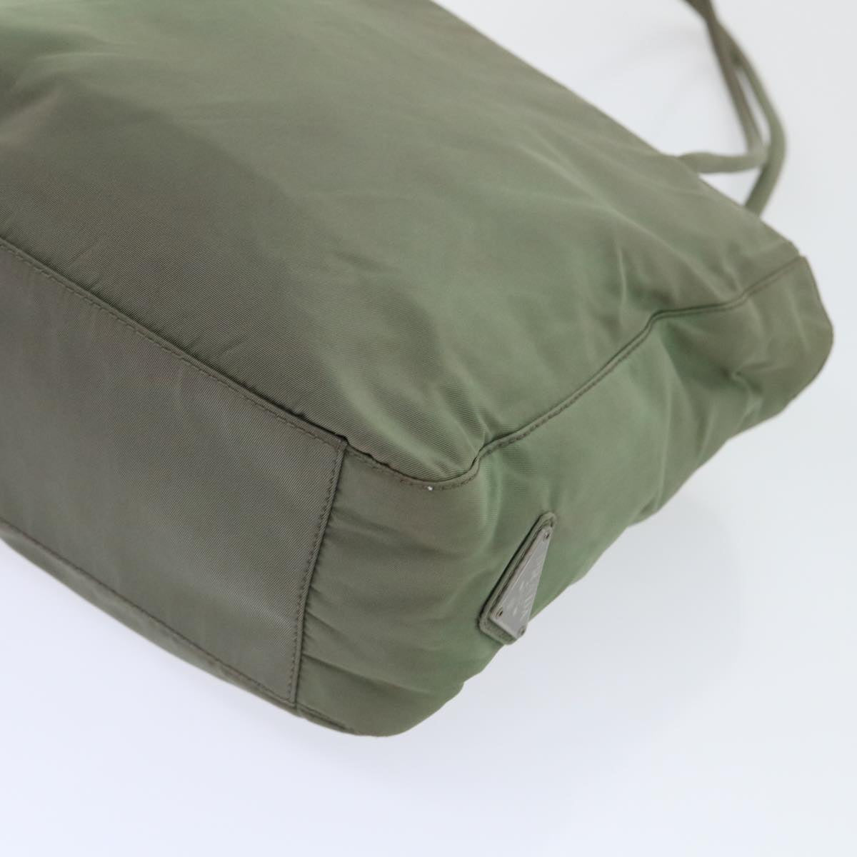 PRADA Shoulder Bag Nylon Khaki Auth cl711