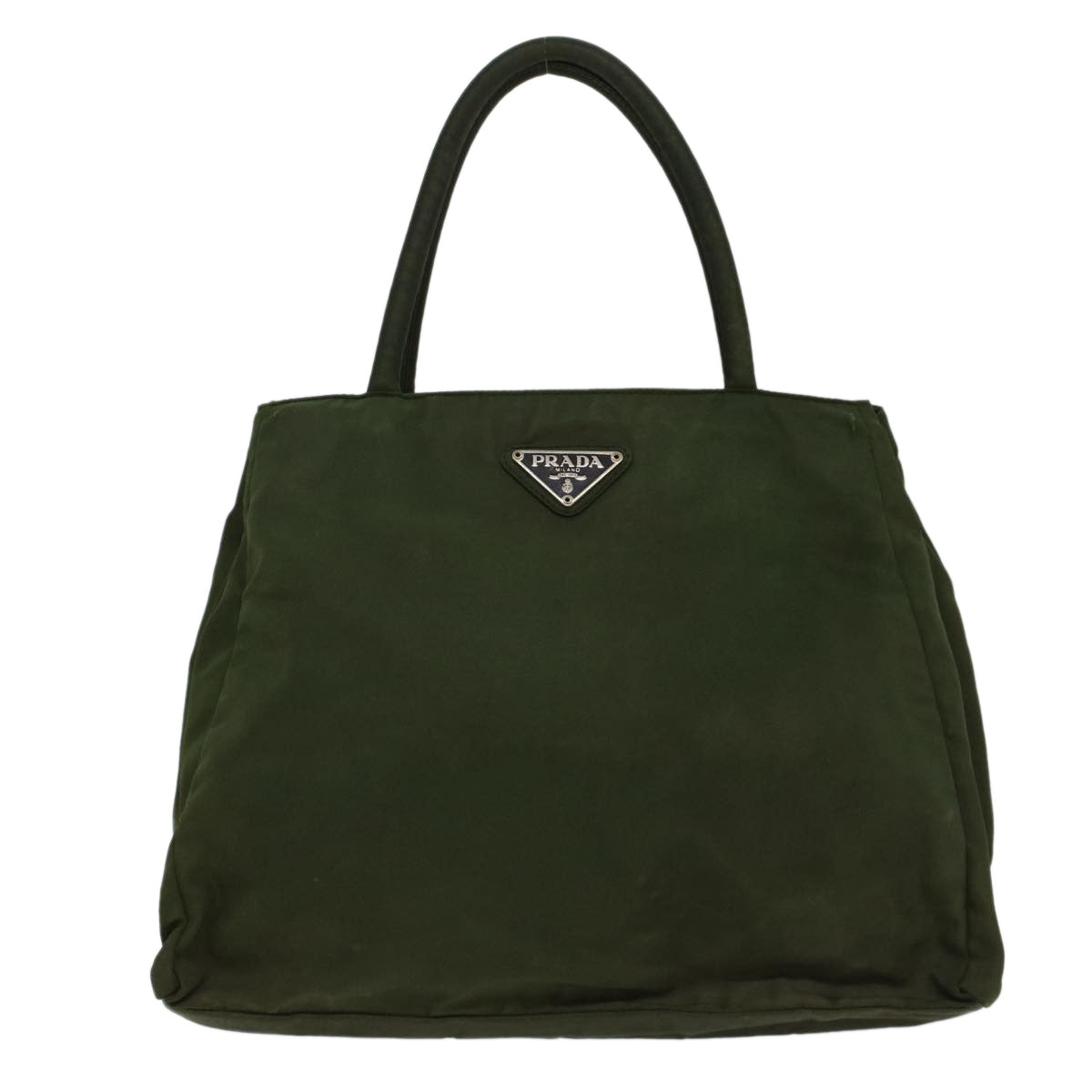 PRADA Hand Bag Nylon Green Auth cl760