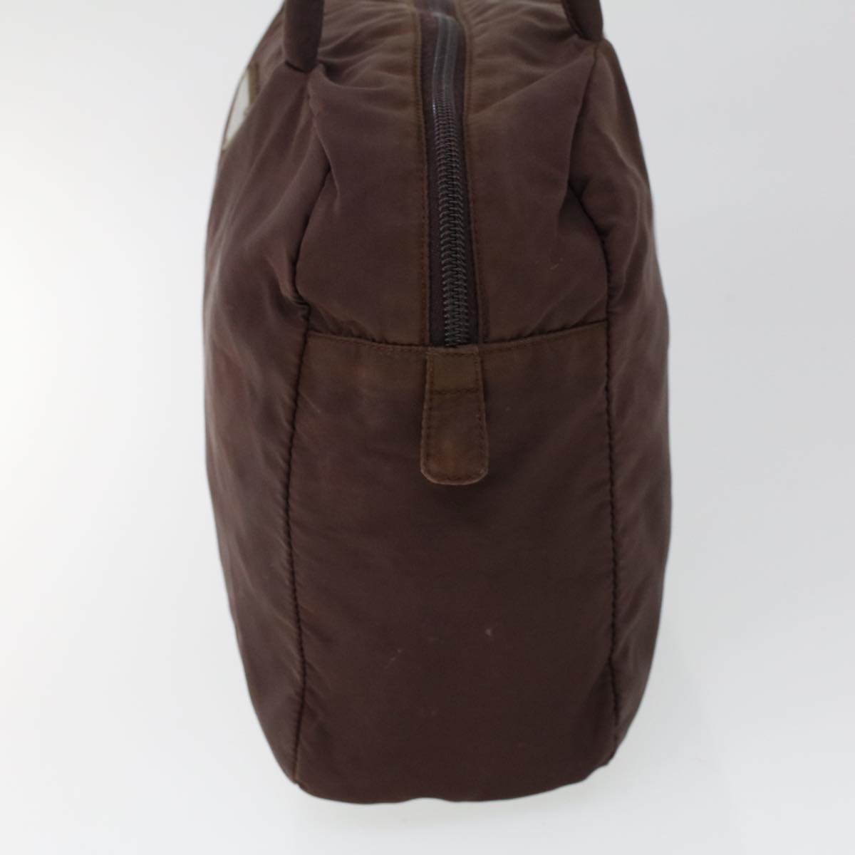PRADA Hand Bag Nylon Brown Auth cl761