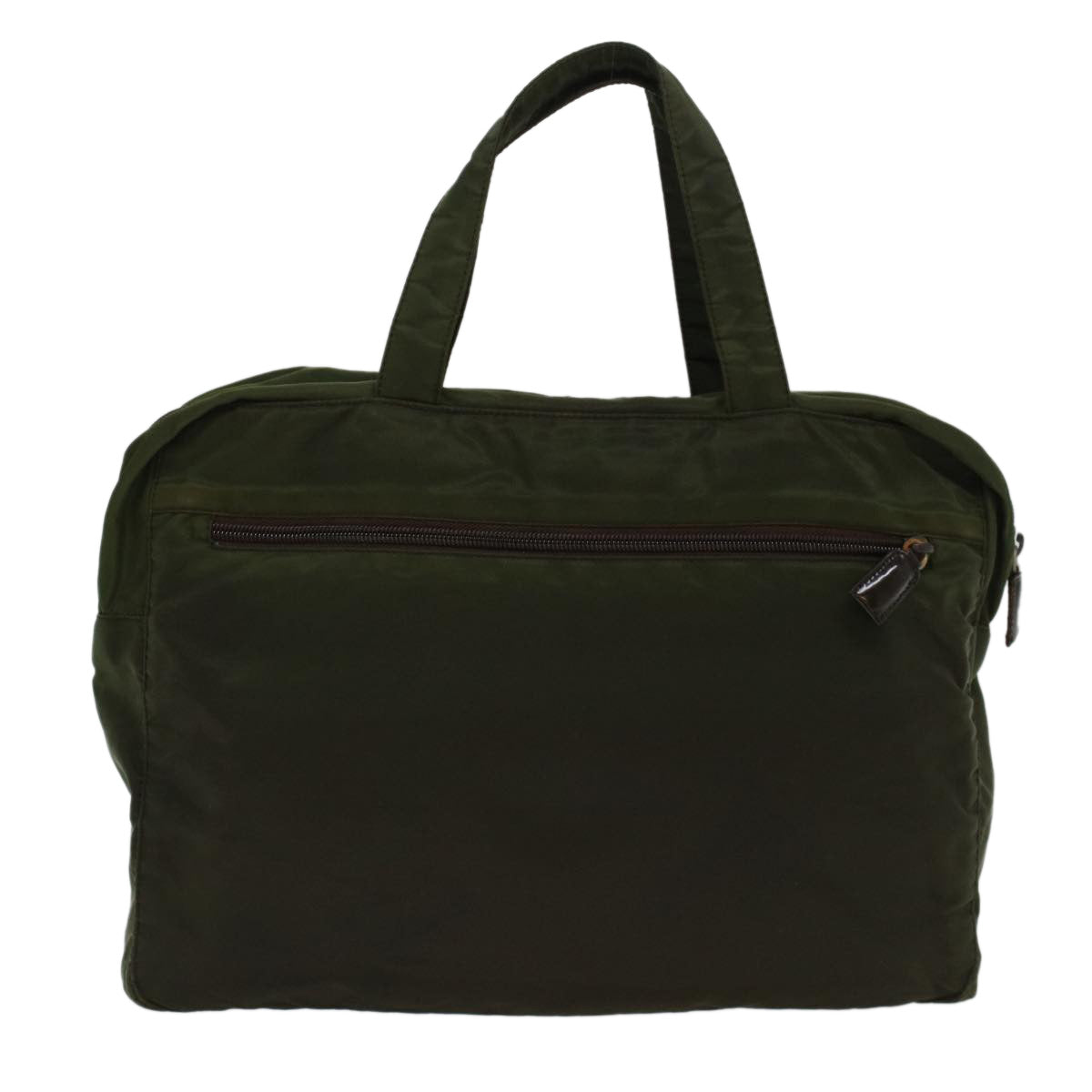PRADA Hand Bag Nylon Green Auth cl762 - 0